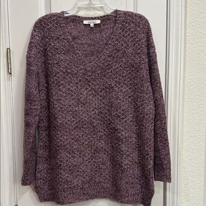 Ellen Tracy Maroon V-Neck Sweater